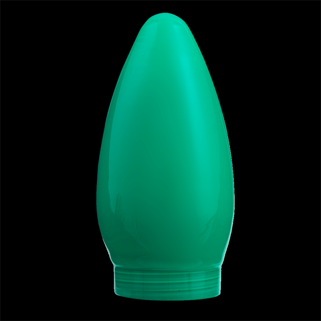 Kronljus glas grön 21,5mm gänga